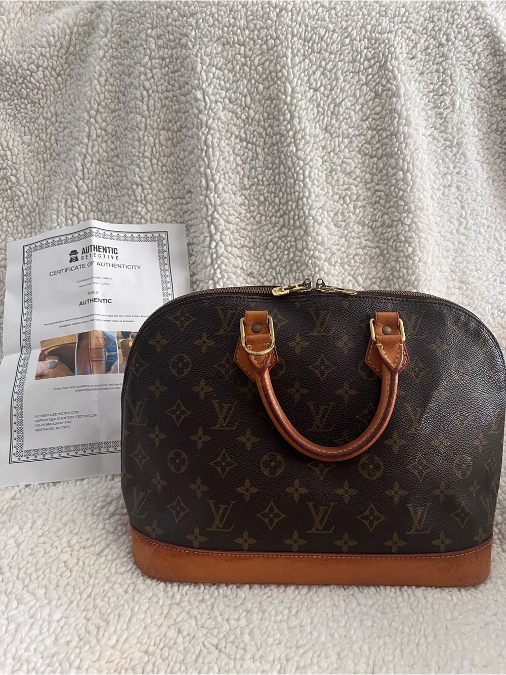 Louis Vuitton Monogram Canvas Alma PM Authentic with COA